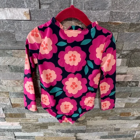 Carter's Pink Floral Kids Swimwear - Picture 2 of 3